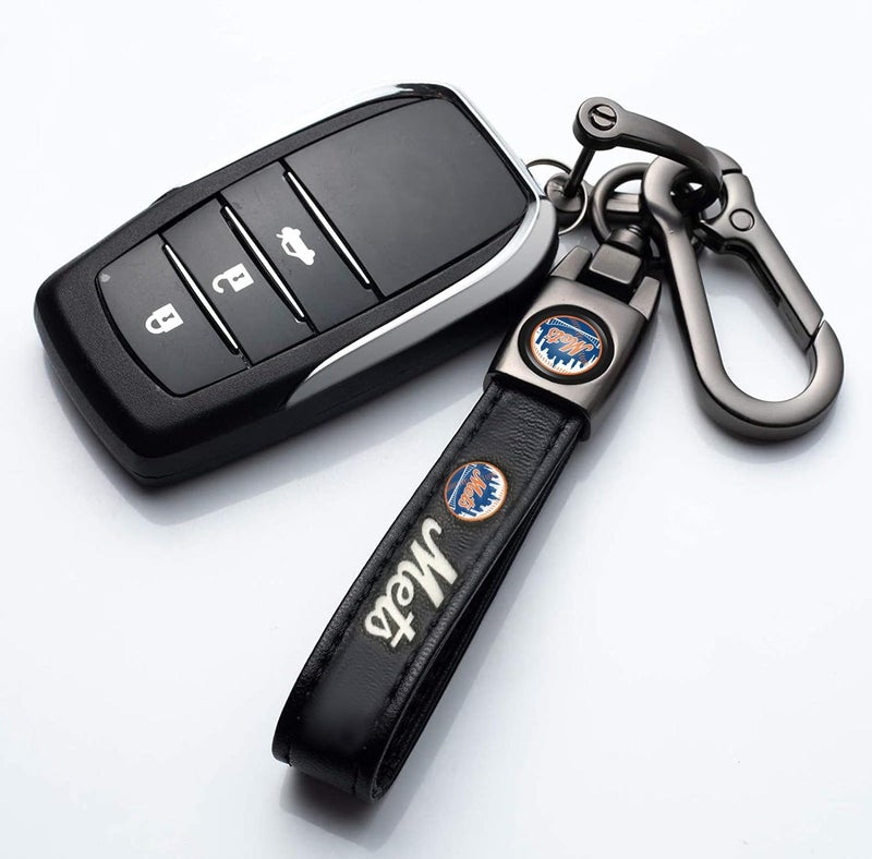 Kaleduo Leather Keychain for Baseball Fans,Car Keyring Replacement Key Fob Holder,Souvenir Gifts for Men Women - Image 4